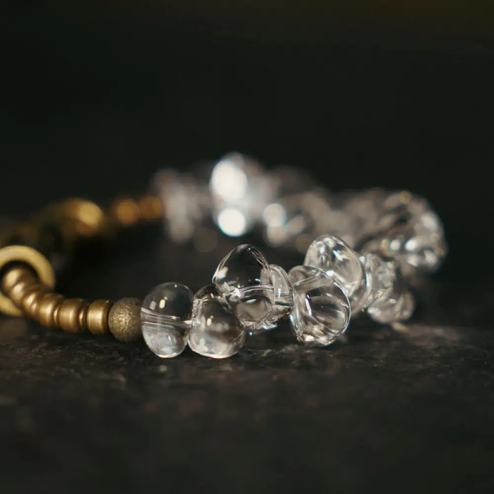 BWOOOH Irregular White Crystal Copper Clarity Bracelet - BWOOOH - White Crystal Copper(Wrist Circumference: