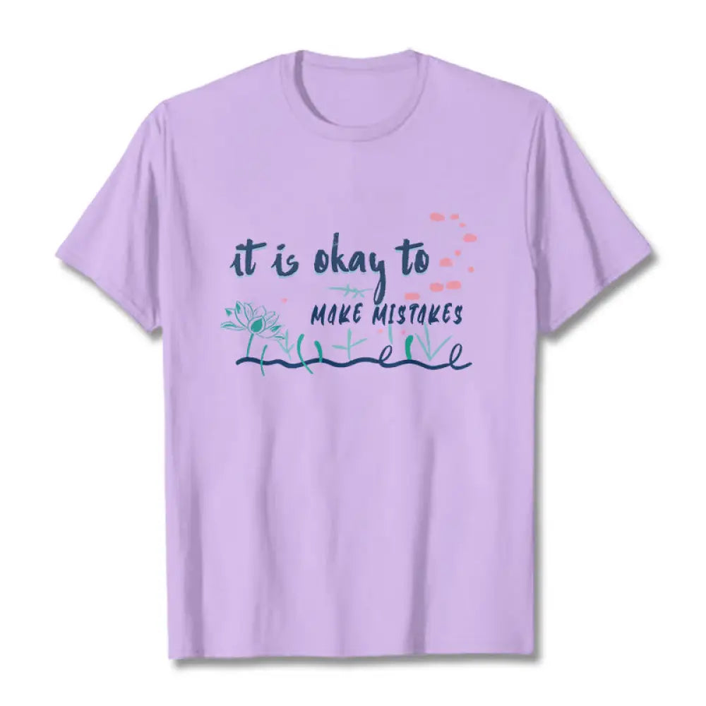 Buddha Stones It Is Okay To Make Mistakes Tee T-shirt - Plum / S - T-Shirts