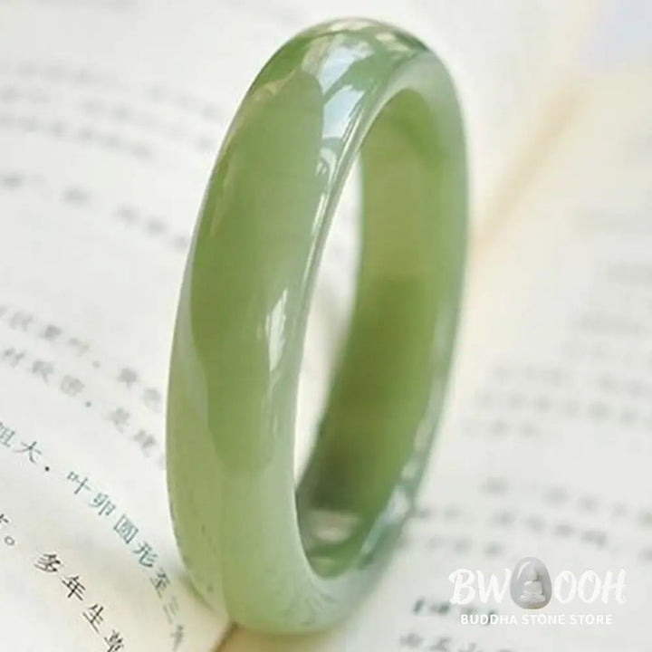 Buddha Stones Jade Abundance Blessing Bangle Bracelet - BWOOOH - Bracelet &amp; Bangle