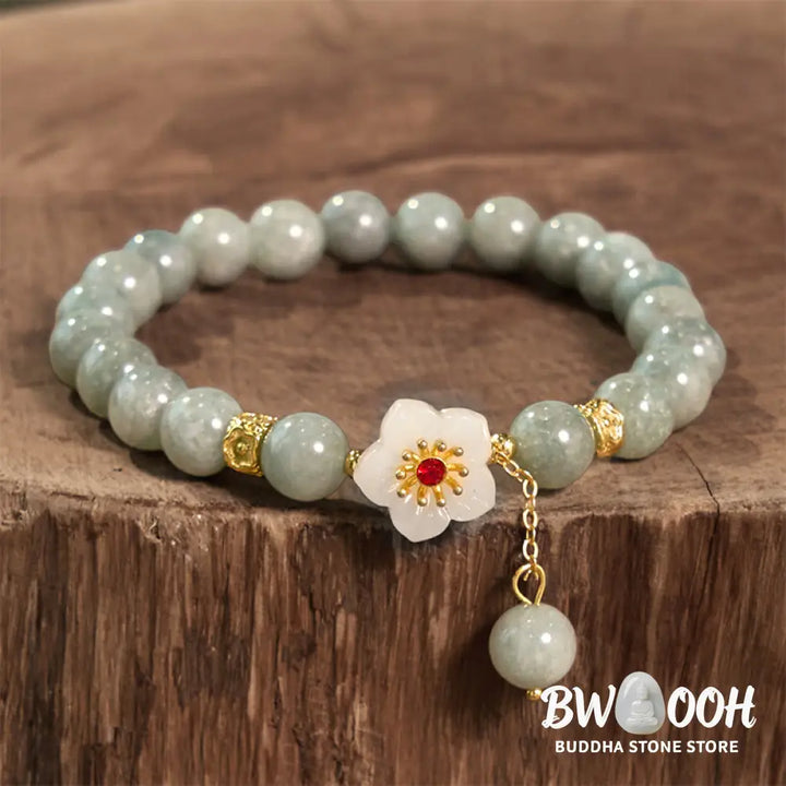 Buddha Stones Jade Abundance Flower Bracelet - BWOOOH - Jade(Wrist Circumference: 14-16cm) - Bracelet
