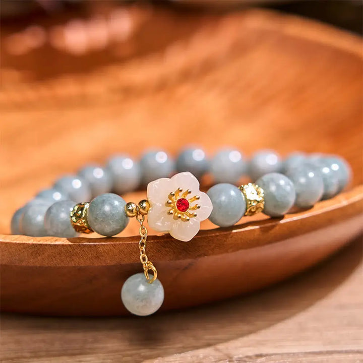 BWOOOH Jade Abundance Flower Bracelet - BWOOOH - Jade(Wrist Circumference: 14-16cm) - Bracelet