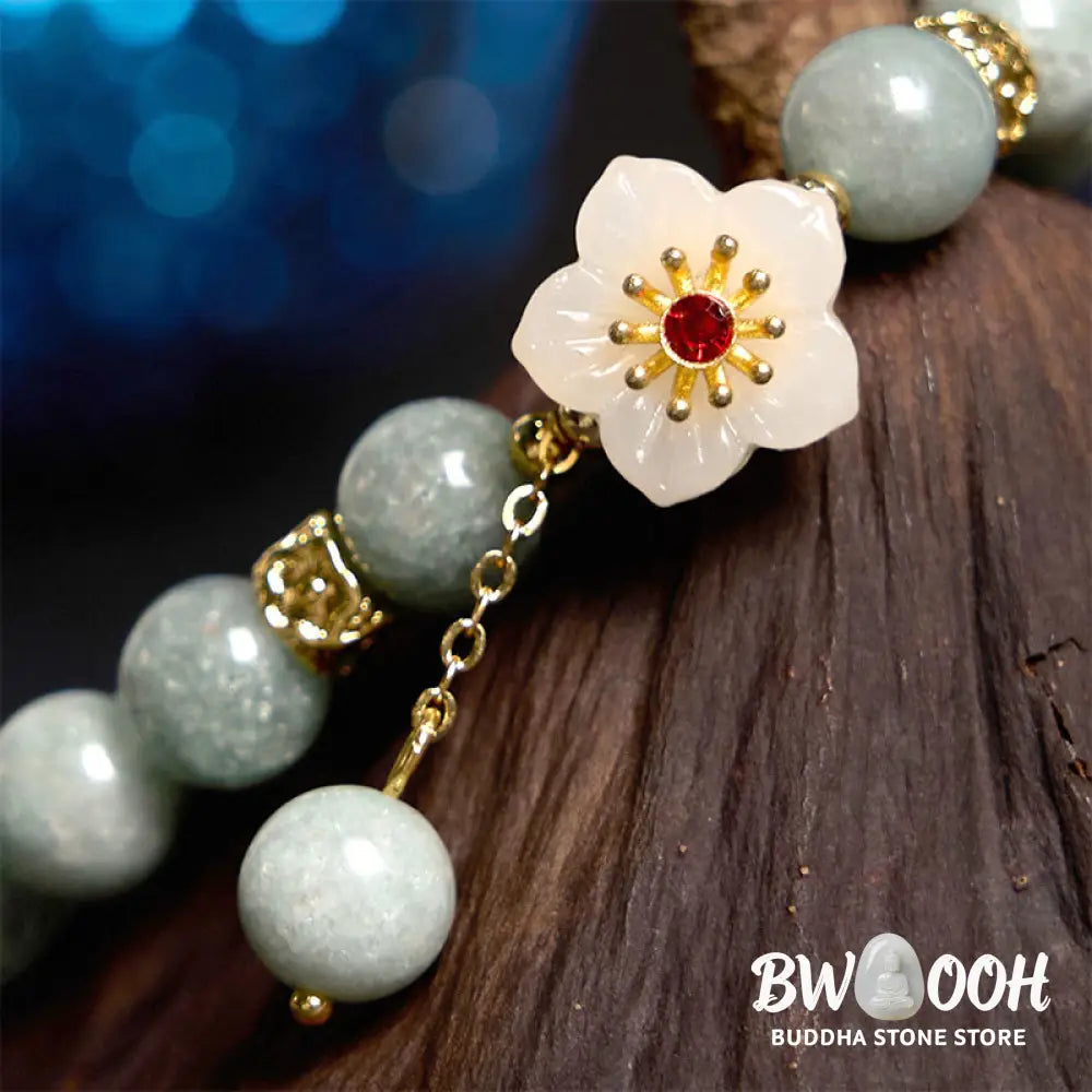 Buddha Stones Jade Abundance Flower Bracelet - BWOOOH - Jade(Wrist Circumference: 14-16cm) - Bracelet