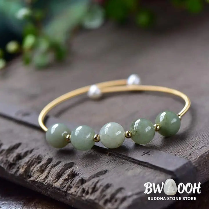 Buddha Stones Jade Abundance Luck Blessing Bracelet Bangle - BWOOOH - Jade - Bracelet
