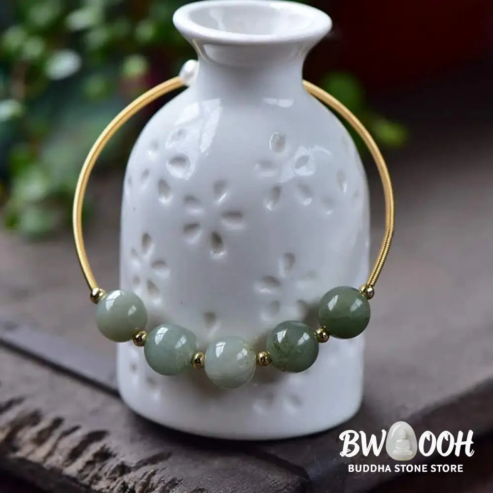 Buddha Stones Jade Abundance Luck Blessing Bracelet Bangle - BWOOOH - Jade - Bracelet