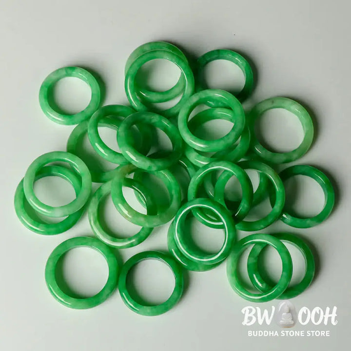 Buddha Stones Jade Abundance Luck Ring - BWOOOH - Rings