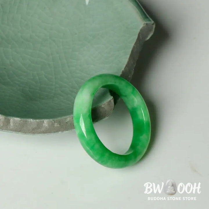 Buddha Stones Jade Abundance Luck Ring - BWOOOH - Rings