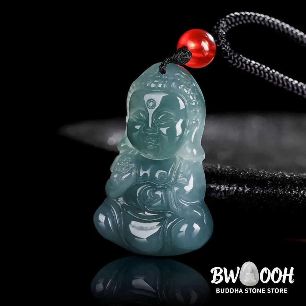Buddha Stones Jade Baobao Buddha Prosperity Necklace Pendant - BWOOOH - Jade - Necklaces & Pendants