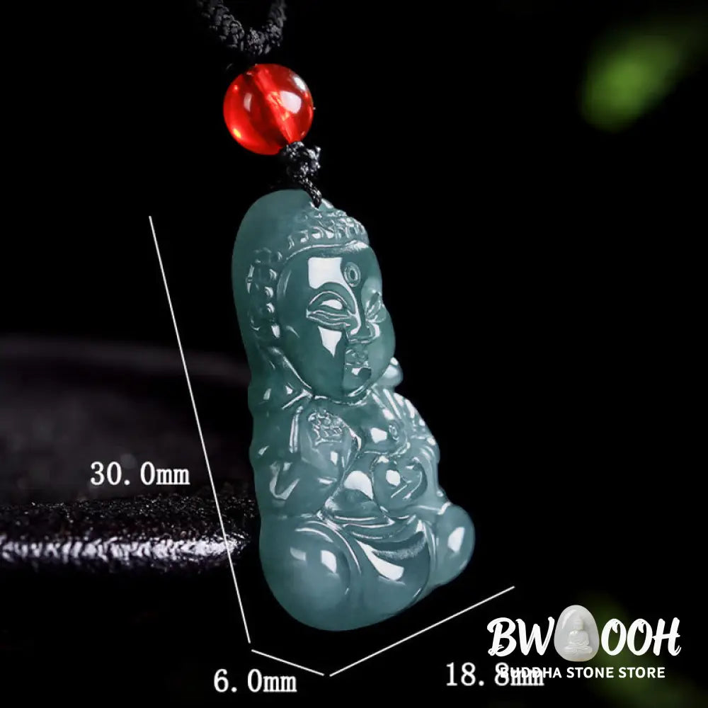 Buddha Stones Jade Baobao Buddha Prosperity Necklace Pendant - BWOOOH - Jade - Necklaces &amp; Pendants