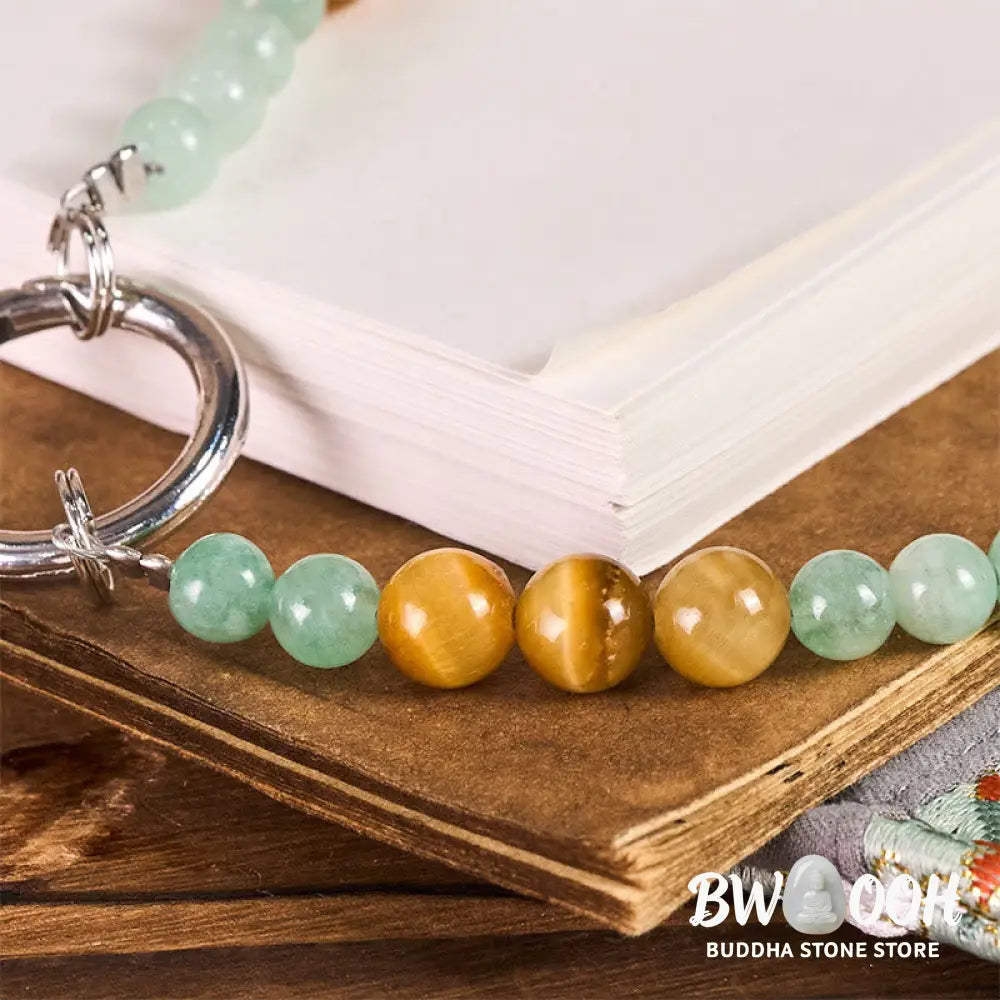 Buddha Stones Jade Beaded Prosperity Key Chain Phone Hanging Decoration - Jade(Abundance ♥ Luck) - Key Chain&Phone