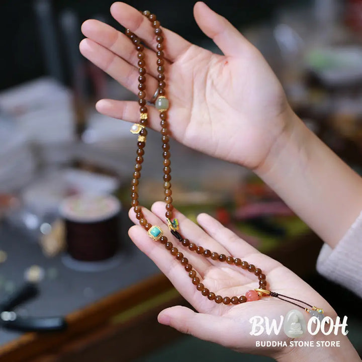 Buddha Stones Jade Butterfly Gourd Prosperity Luck Bracelet Necklace - BWOOOH - Jade (Prosperity ♥ Abundance) - Bracelet