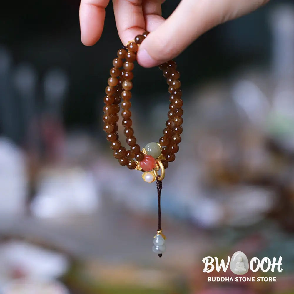 Buddha Stones Jade Butterfly Gourd Prosperity Luck Bracelet Necklace - BWOOOH - Jade (Prosperity ♥ Abundance) - Bracelet