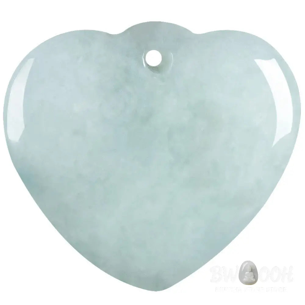 Buddha Stones Jade Heart Prosperity Necklace Pendant - BWOOOH - Jade - Necklaces &amp; Pendants