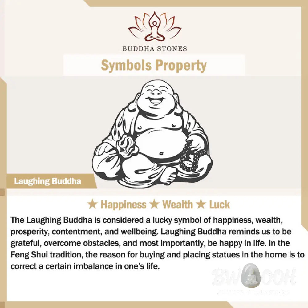 Buddha Stones Jade Laughing Buddha Prosperity Luck Necklace Pendant - BWOOOH - Jade Laughing Buddha - Necklaces &amp;
