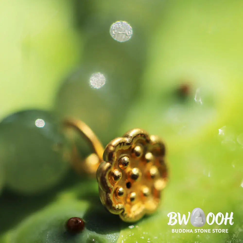 BWOOOH Jade Lotus Abundance Adjustable Bracelet - Jade - Bracelet