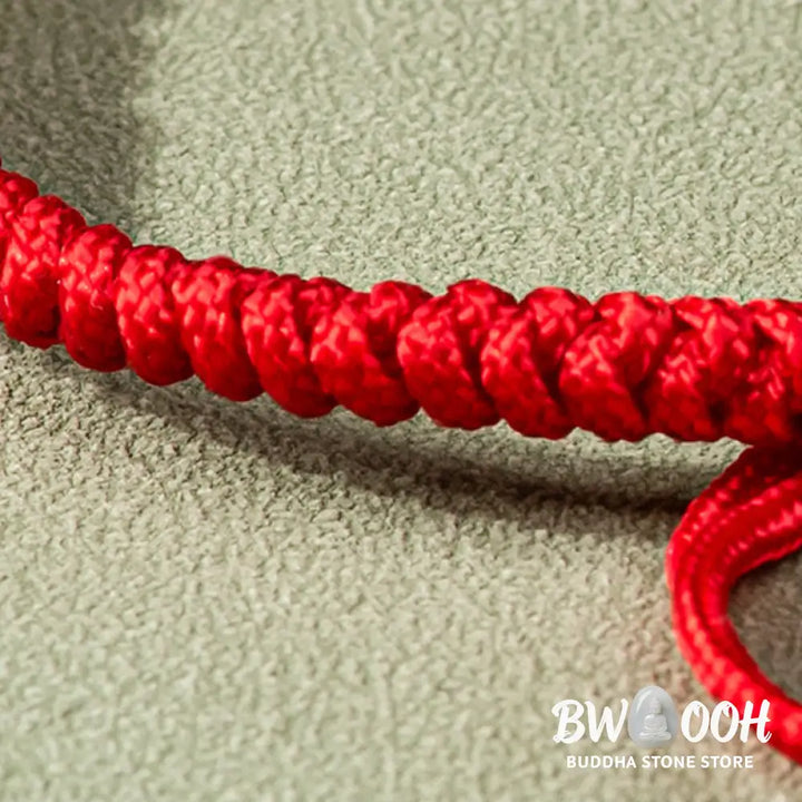 Buddha Stones Jade Luck Abundance Red String Bracelet - BWOOOH - Bracelet