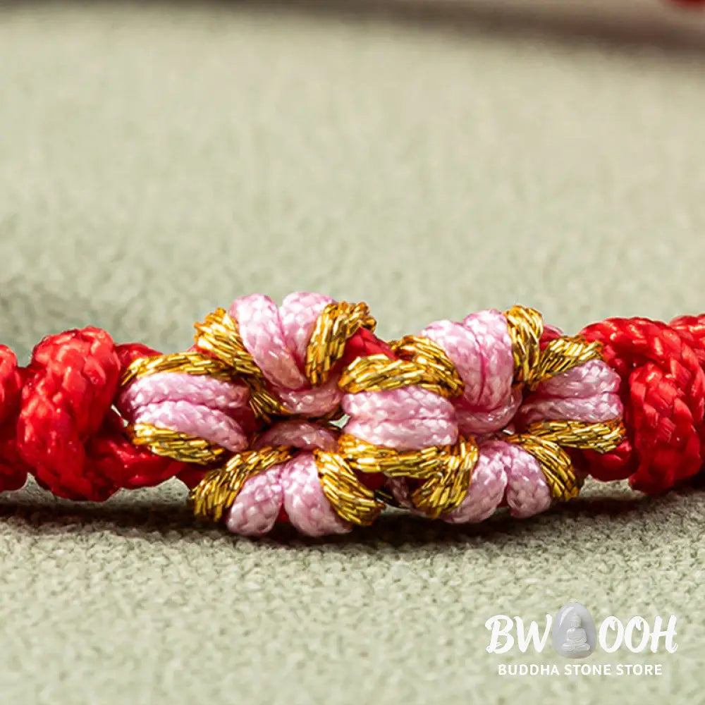 Buddha Stones Jade Luck Abundance Red String Bracelet - BWOOOH - Bracelet