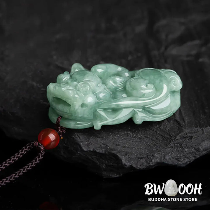 Buddha Stones Jade PiXiu Wealth Luck String Necklace Pendant - BWOOOH - PiXiu (Wealth ♥ Luck) - Necklaces &amp; Pendants