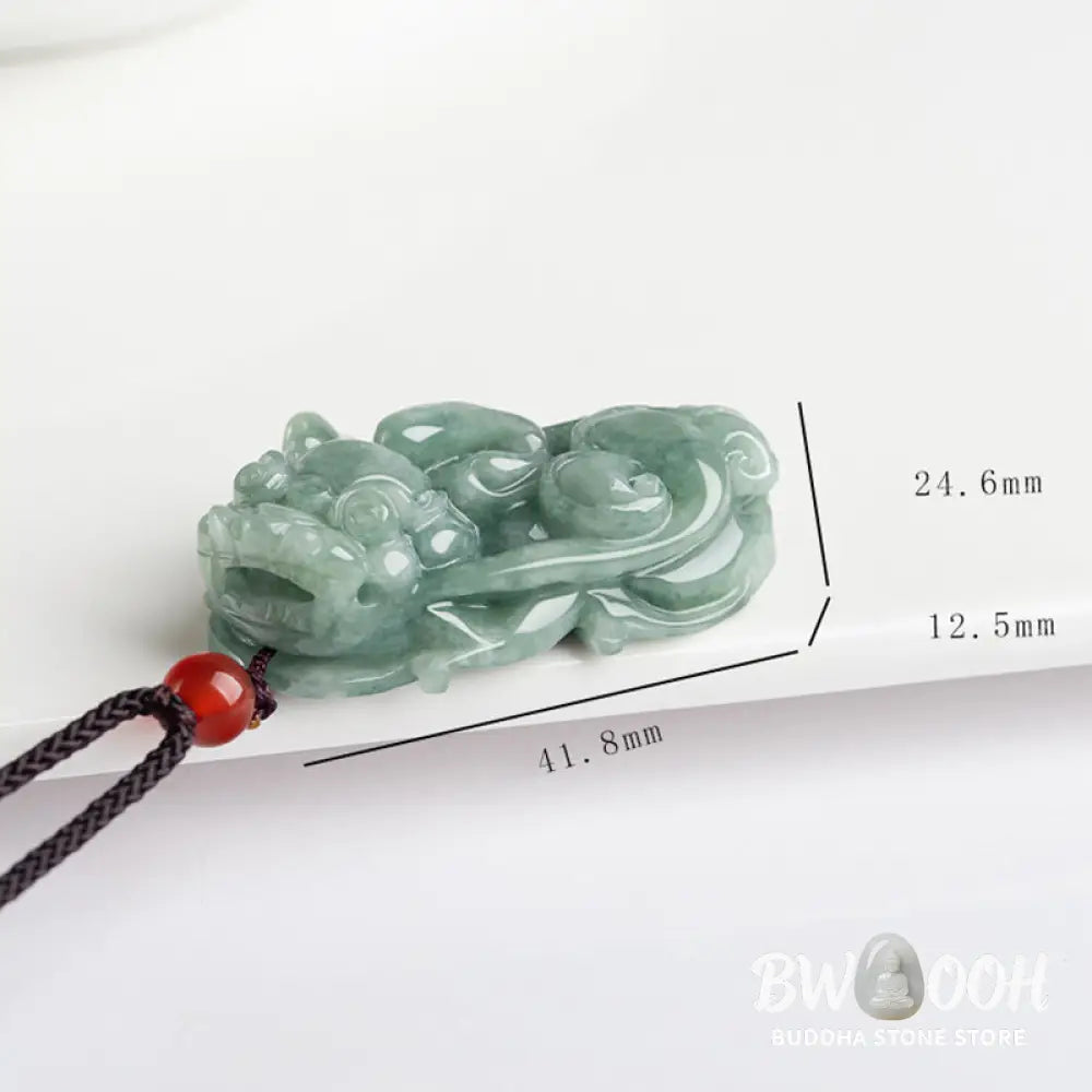 Buddha Stones Jade PiXiu Wealth Luck String Necklace Pendant - BWOOOH - PiXiu (Wealth ♥ Luck) - Necklaces &amp; Pendants