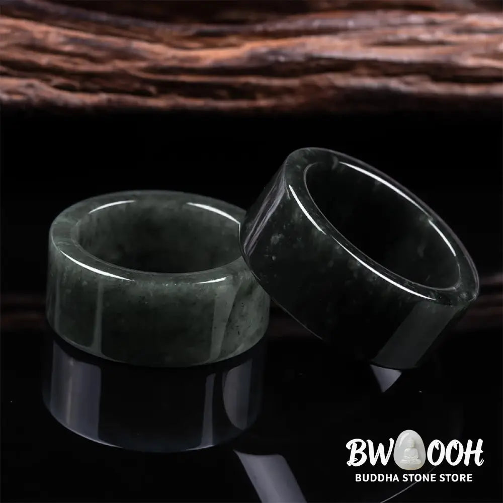Buddha Stones Jade Prosperity Abundance Luck Ring - Ring