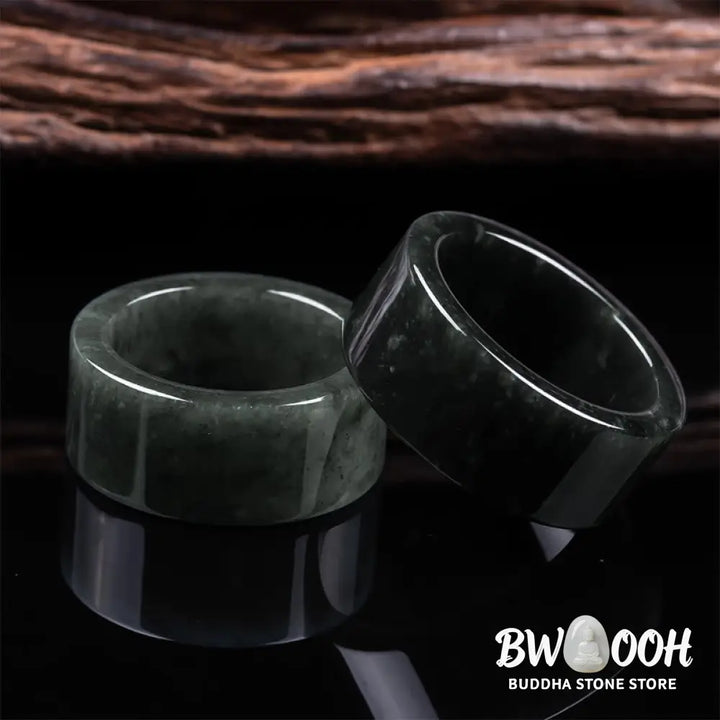 Buddha Stones Jade Prosperity Abundance Luck Ring - Ring