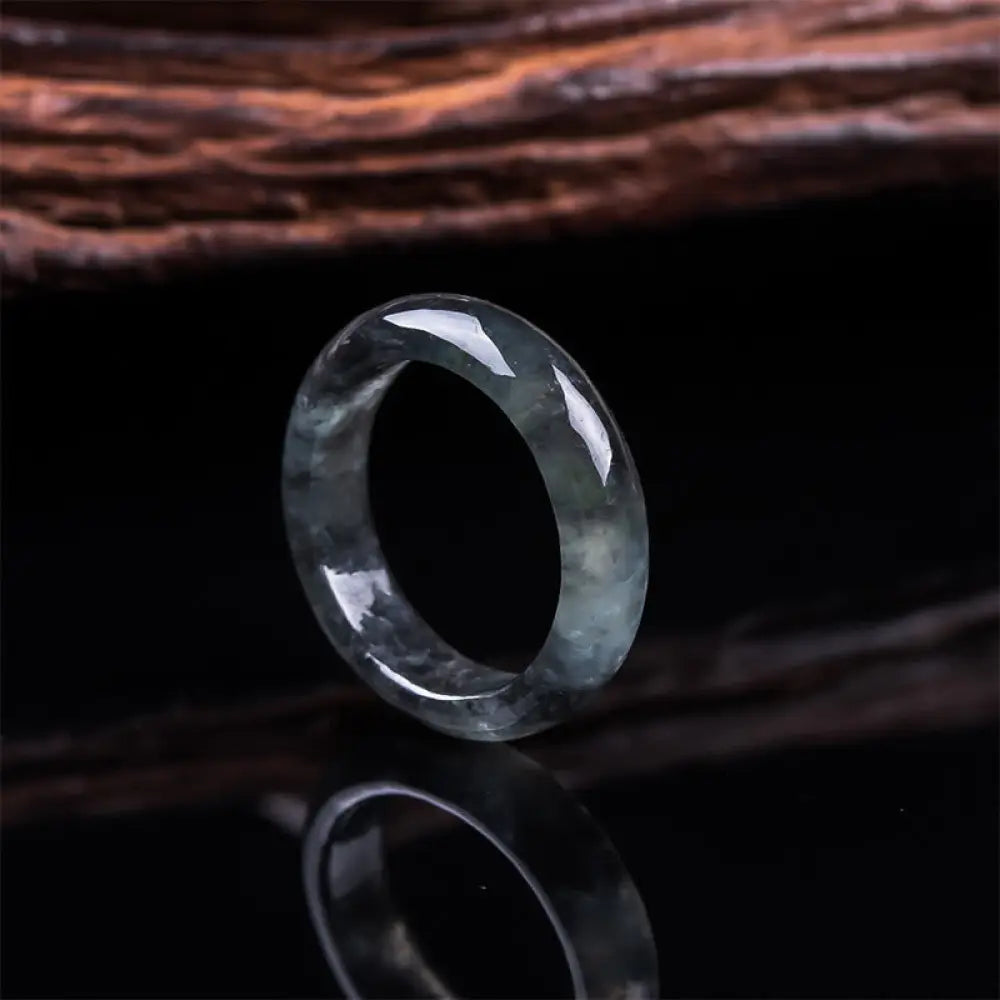 Buddha Stones Jade Prosperity Luck Abundance Ring - Jade / 15mm - Ring