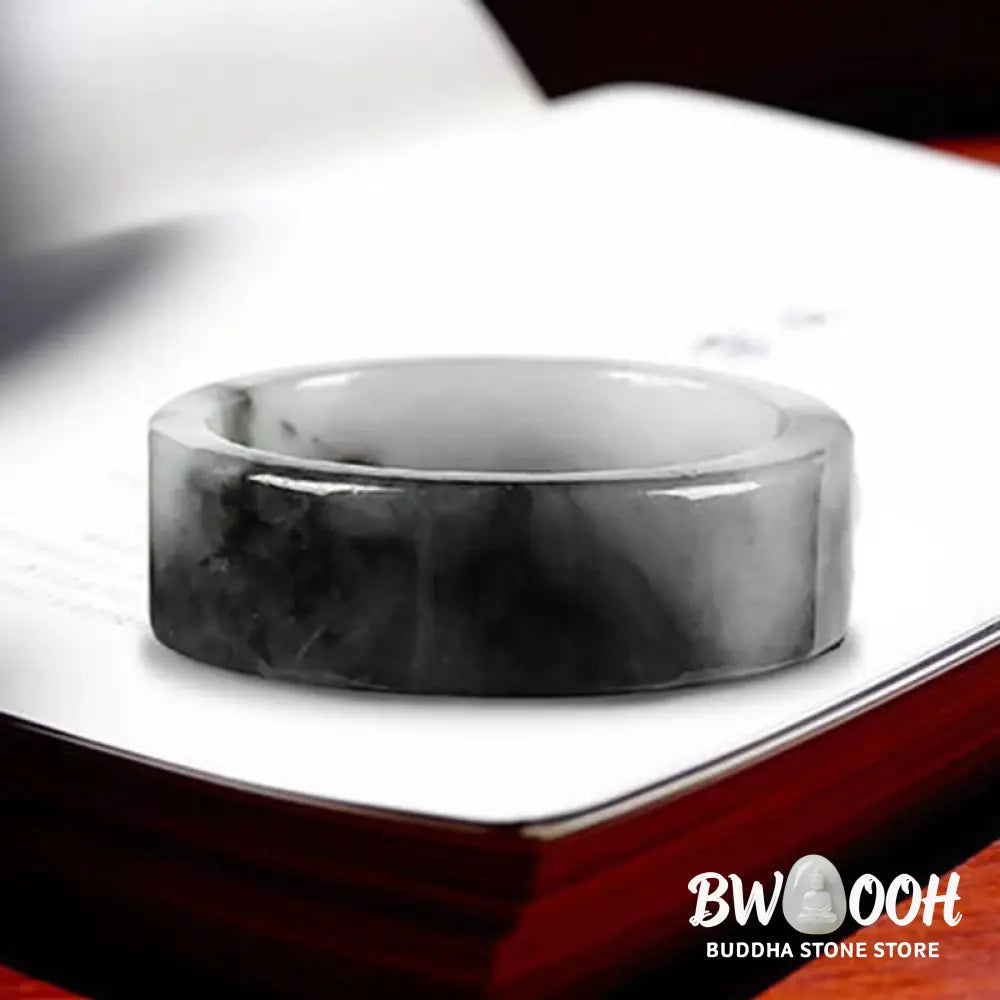 Buddha Stones Jade Prosperity Luck Ring - Ring