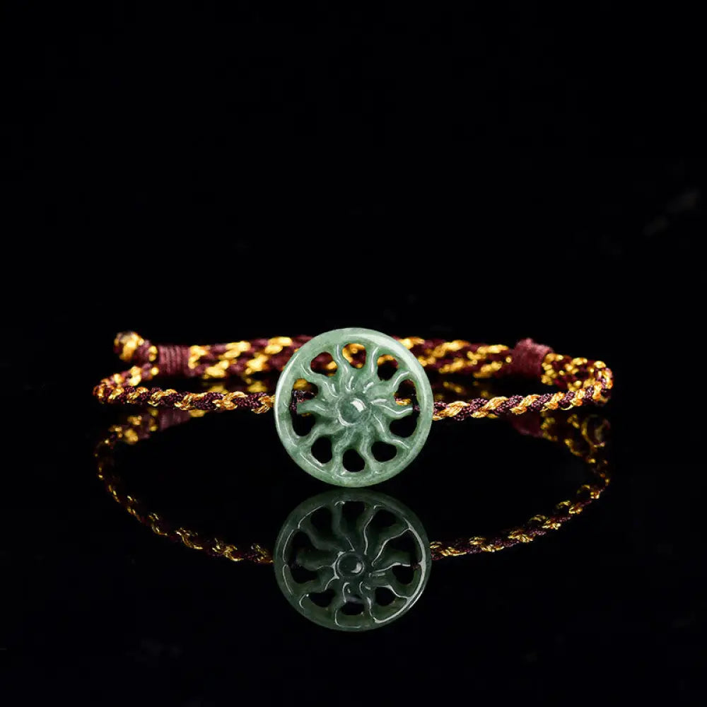 BWOOOH Jade Sun Braided Rope Abundance Bracelet