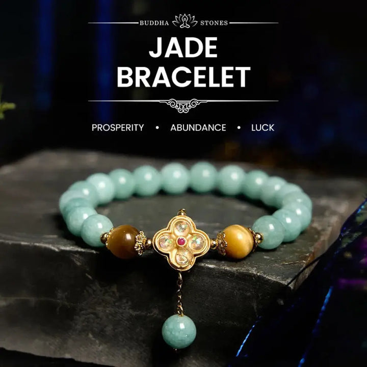 BWOOOH Jade Yellow Tiger Eye Prosperity Bracelet - BWOOOH - Jade Yellow Tiger Eye(Wrist Circumference: 14-16cm)
