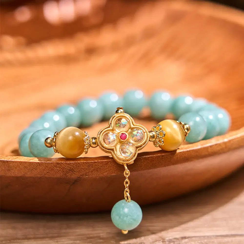 BWOOOH Jade Yellow Tiger Eye Prosperity Bracelet - BWOOOH - Jade Yellow Tiger Eye(Wrist Circumference: 14-16cm)