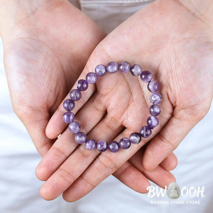 Buddha Stones Keep Calm Purple Series Healing Love Bracelet - BWOOOH - Bracelet