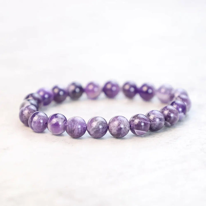 Buddha Stones Keep Calm Purple Series Healing Love Bracelet - BWOOOH - Amethyst(Wrist Circumference: 14-16cm) - Bracelet