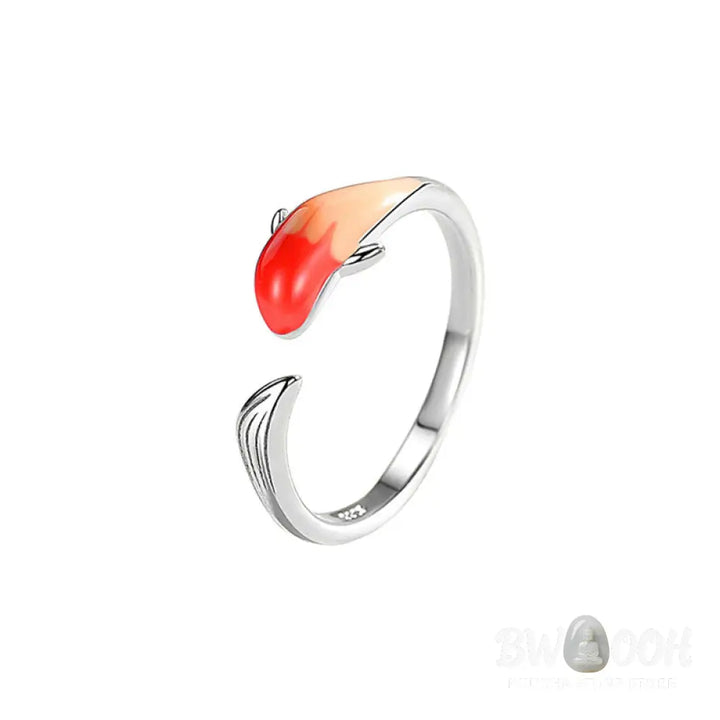 Buddha Stones Koi Fish Copper Balance Luck Adjustable Ring - BWOOOH - Copper - Rings