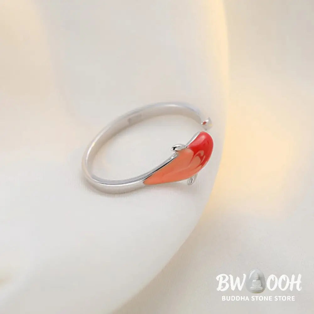 Buddha Stones Koi Fish Copper Balance Luck Adjustable Ring - BWOOOH - Copper - Rings