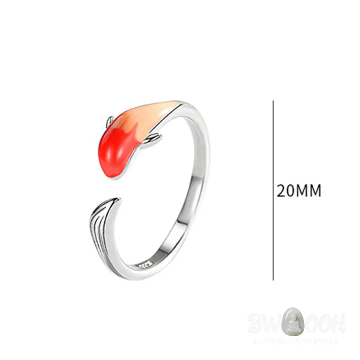 Buddha Stones Koi Fish Copper Balance Luck Adjustable Ring - BWOOOH - Copper - Rings