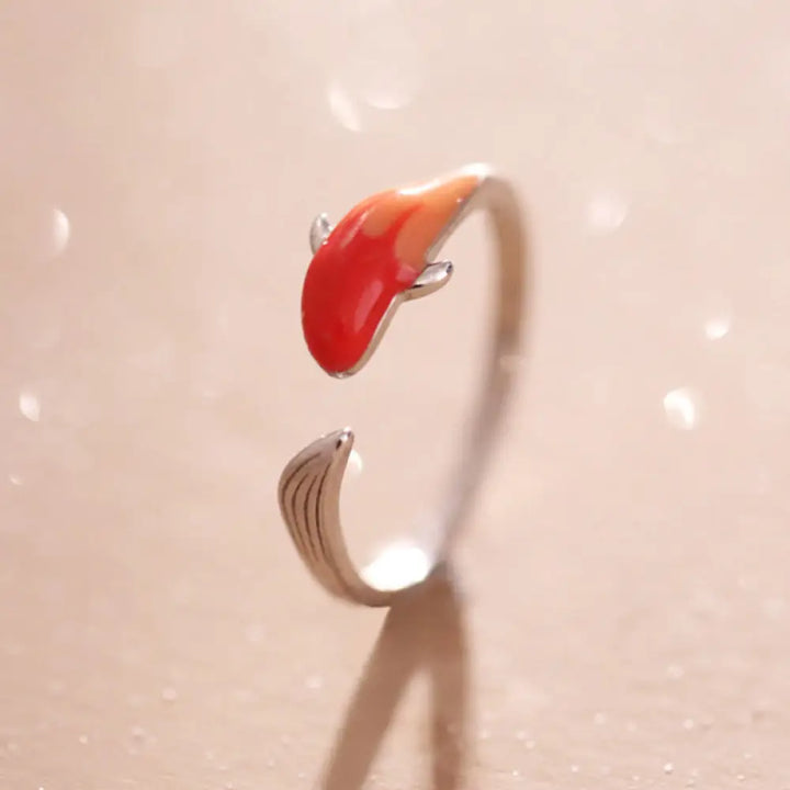 BWOOOH Koi Fish Copper Balance Luck Adjustable Ring — Copper spiritual jewelry for spiritual healing and mindful living