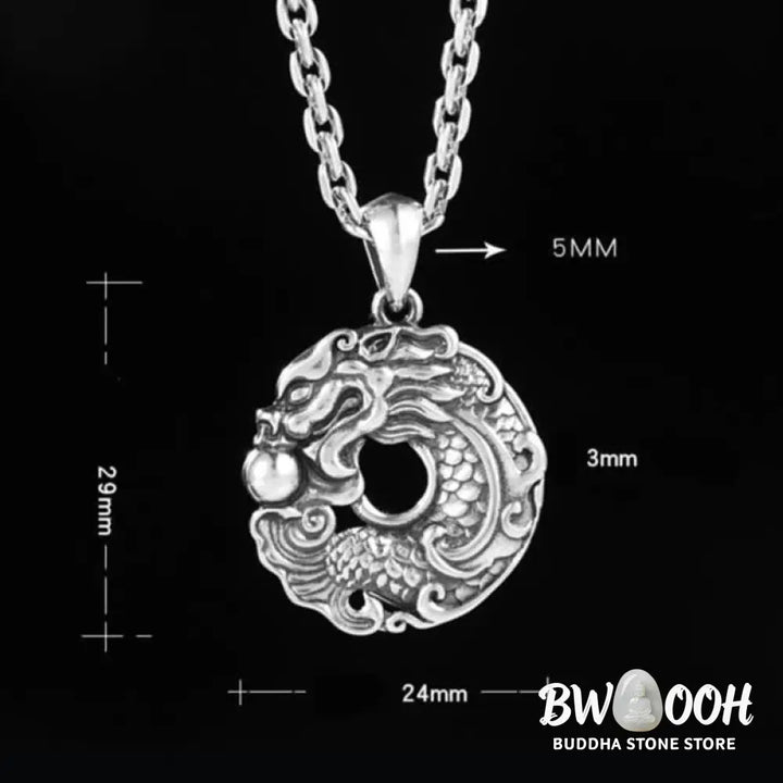 Buddha Stones Koi Fish Dragon Peace Buckle Wealth Necklace Pendant - BWOOOH - Koi Fish Dragon - Necklaces &amp; Pendants