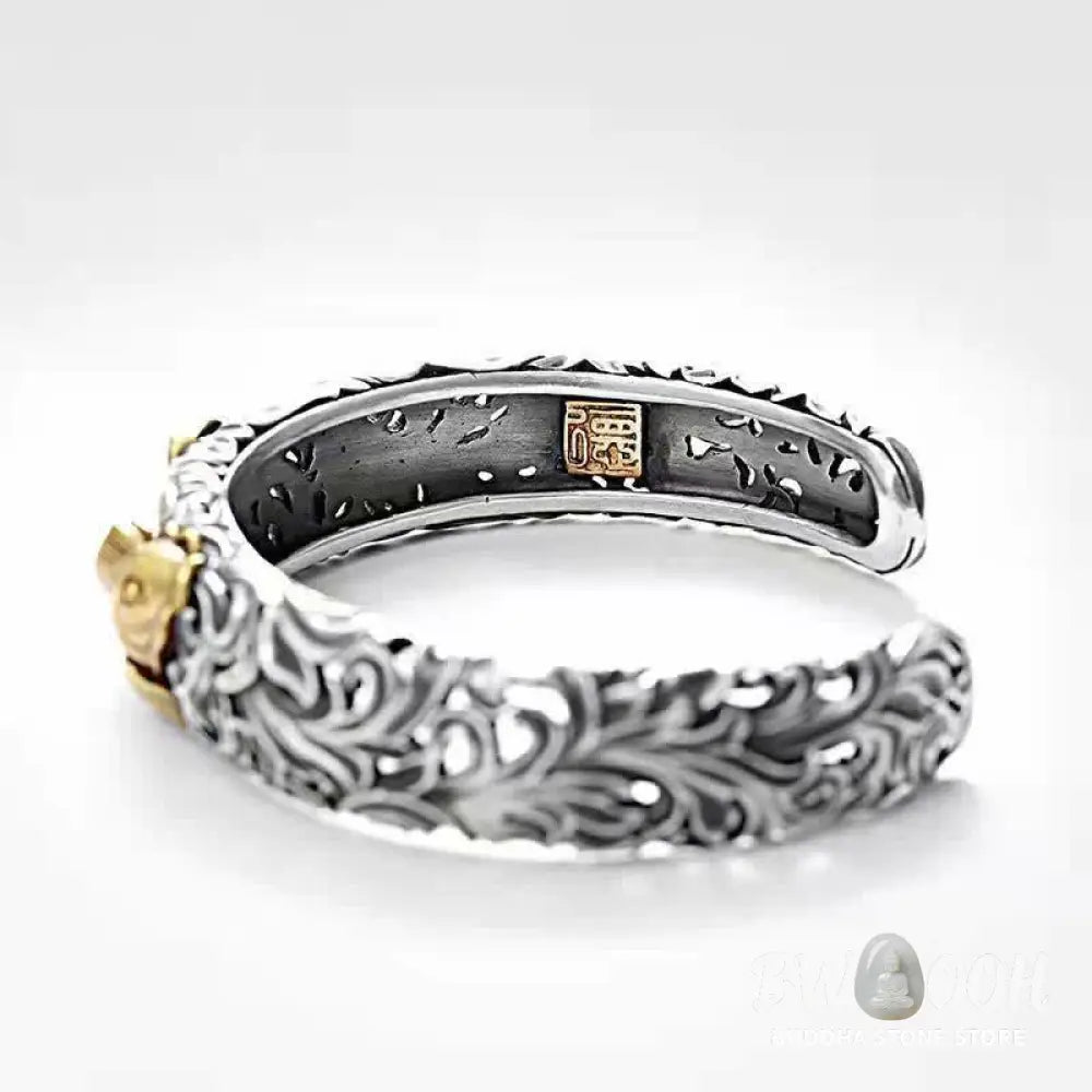 Buddha Stones Koi Fish Grass Pattern Prosperity Wealth Bracelet Bangle - BWOOOH - Koi Fish (Luck ♥ Prosperity)
