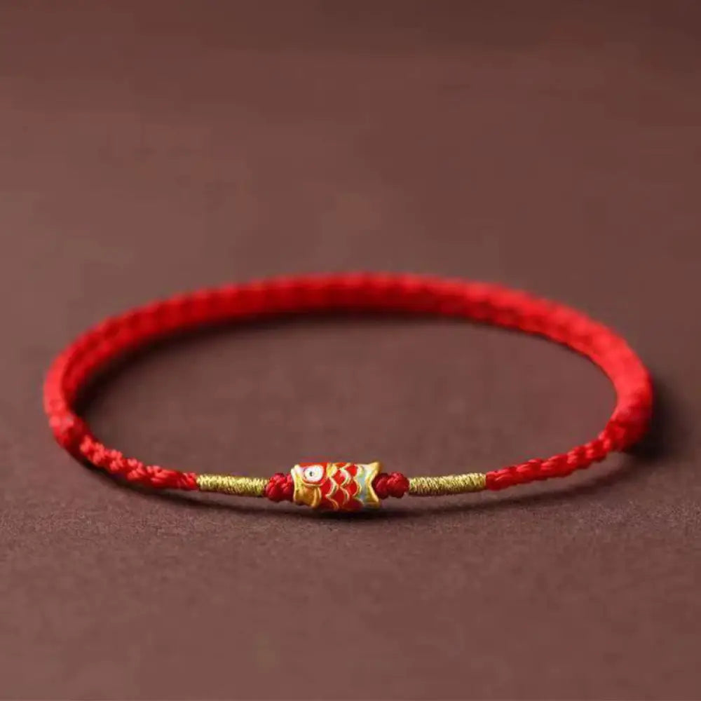 BWOOOH Koi Fish Handmade Braided Red String Bracelet