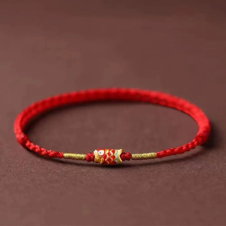 BWOOOH Koi Fish Handmade Braided Red String Bracelet