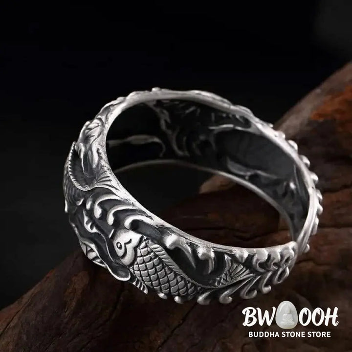BWOOOH BWOOOH Koi Fish Lotus Luck Wealth Bracelet Bangle - Koi Fish(Luck*Prosperity) - Bracelet Bangle