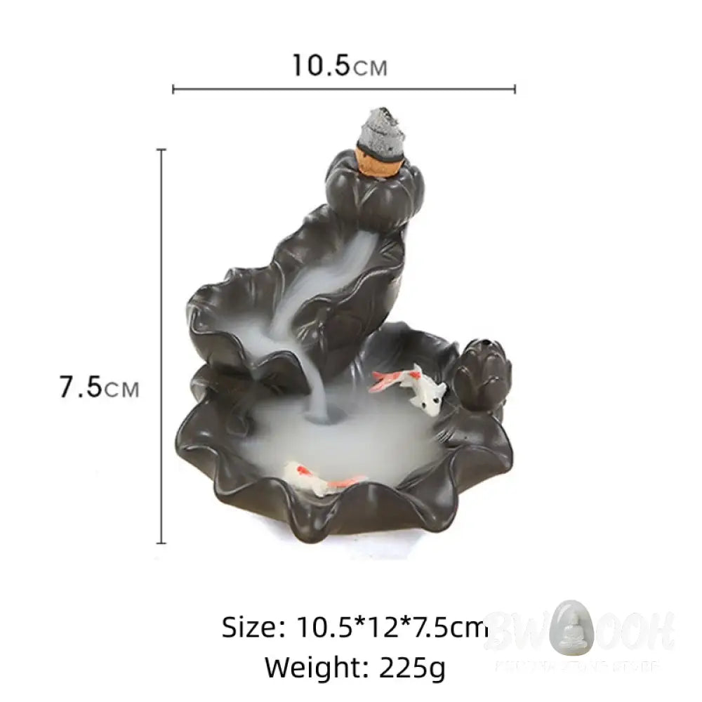 BWOOOH Koi Fish Lucky Incense Burner Decoration - Koi Fish - Incense Burner