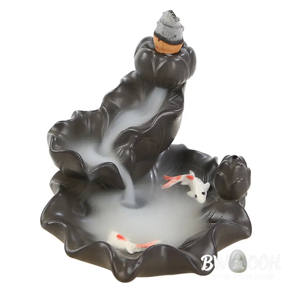 BWOOOH Koi Fish Lucky Incense Burner Decoration - Koi Fish - Incense Burner