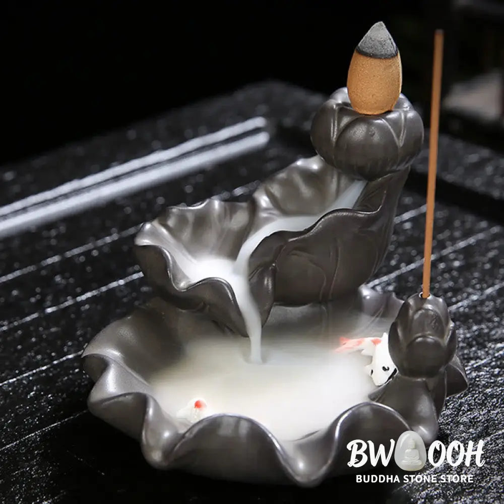 BWOOOH Koi Fish Lucky Incense Burner Decoration - Koi Fish - Incense Burner