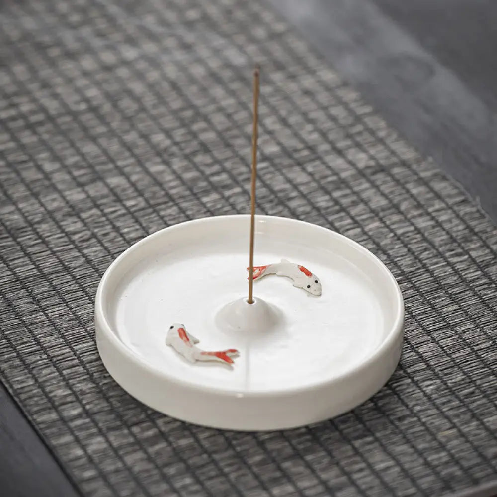 BWOOOH ceramic incense burner - Koi Fish Pattern Spiritual Healing 
