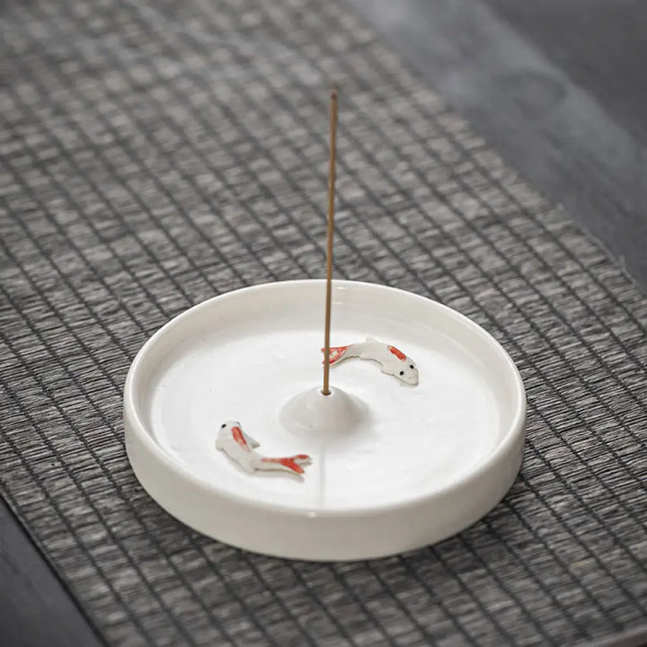 BWOOOH ceramic incense burner - Koi Fish Pattern Spiritual Healing 