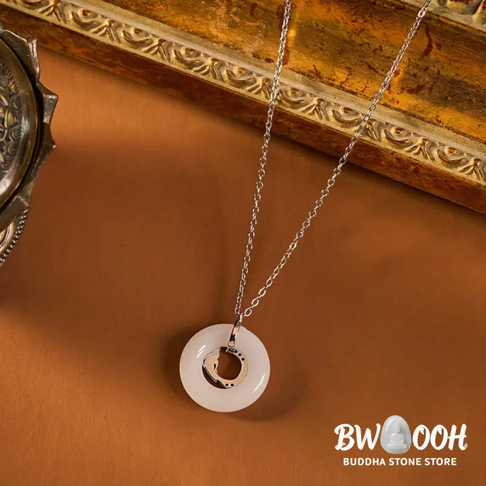 Buddha Stones Koi Fish Peace Buckle Auspicious Necklace Pendant - BWOOOH - Koi Fish Peace Buckle - Necklaces &amp; Pendants