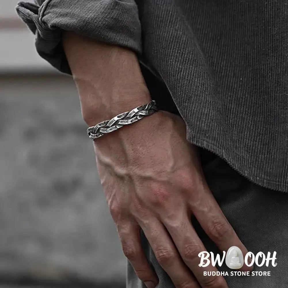 Buddha Stones Koi Fish Twisted Design Luck Wealth Cuff Bracelet Bangle - Koi Fish(Luck♥Prosperity) - Bracelet Bangle