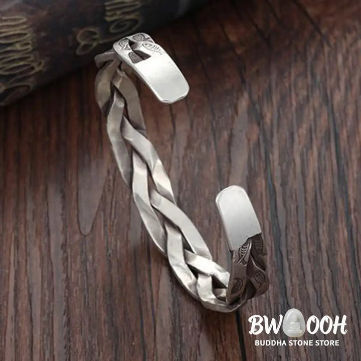 Buddha Stones Koi Fish Twisted Design Luck Wealth Cuff Bracelet Bangle - Koi Fish(Luck♥Prosperity) - Bracelet Bangle