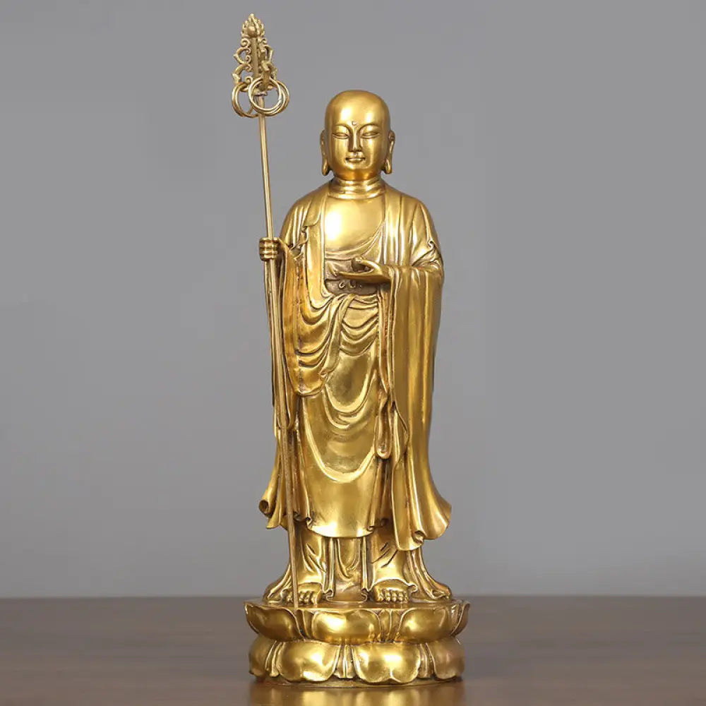 BWOOOH copper Bodhisattva statue - Ksitigarbha Bodhisattva Figurine Co