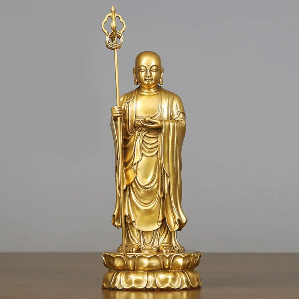 BWOOOH copper Bodhisattva statue - Ksitigarbha Bodhisattva Figurine Co